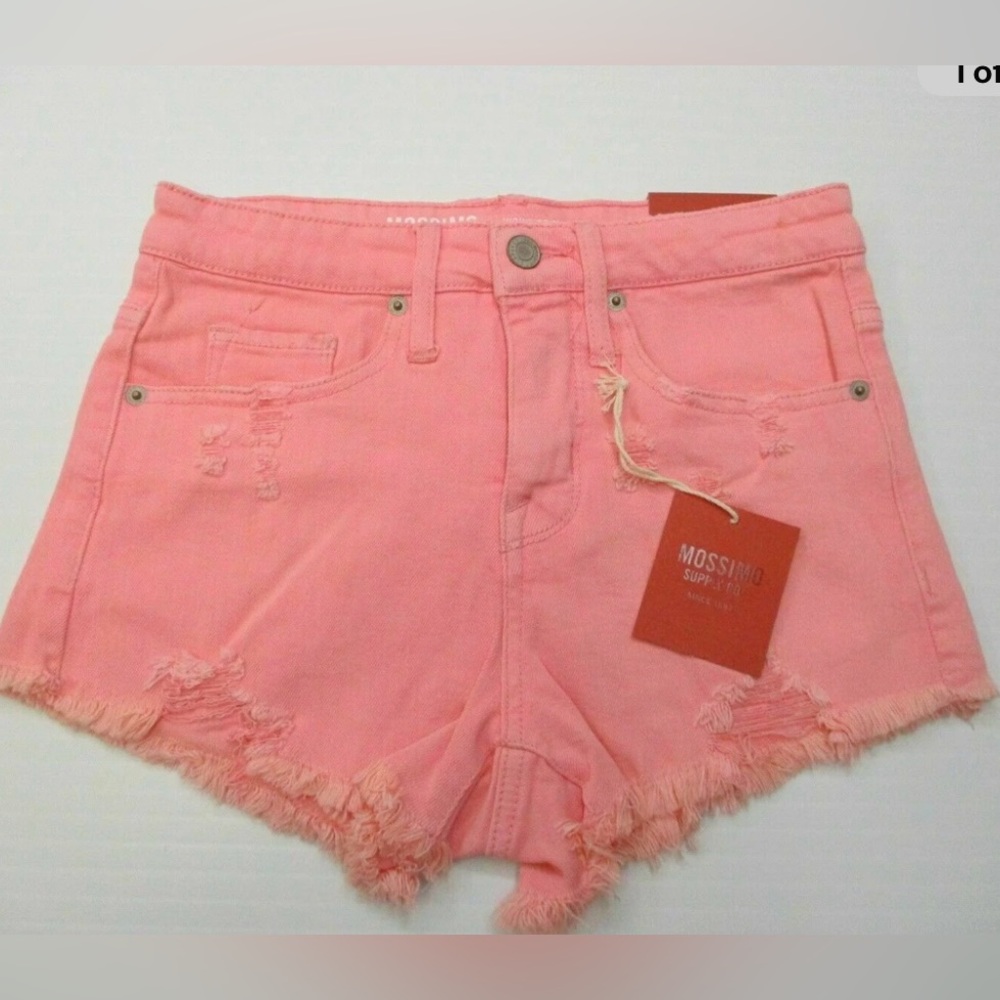 Mossimo Supply Co. Women's Pink Jean Shorts Size 0